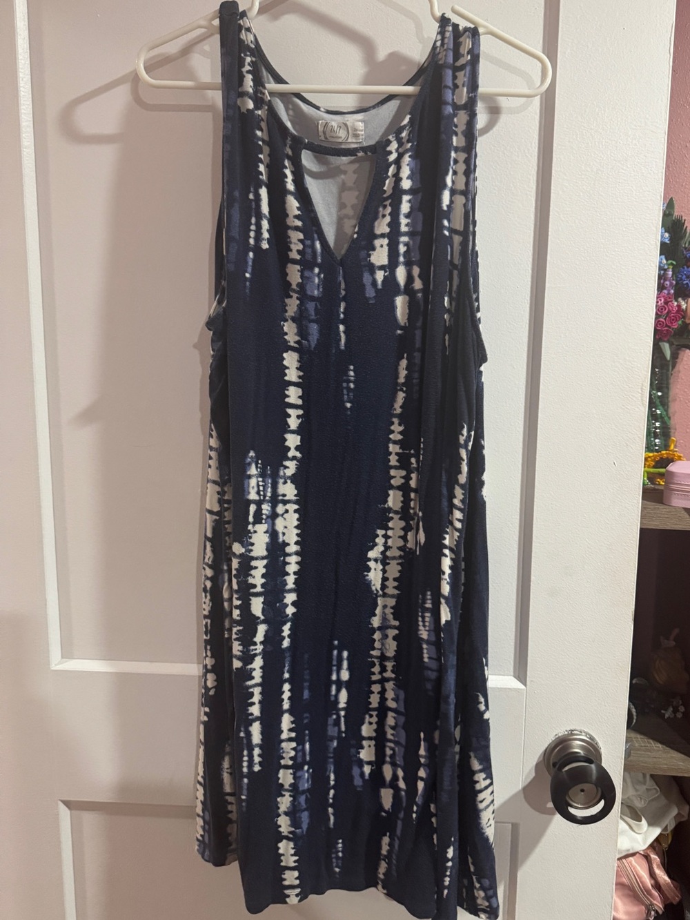 Maurice’s Navy Blue Tie-Dye Sleeveless Dress